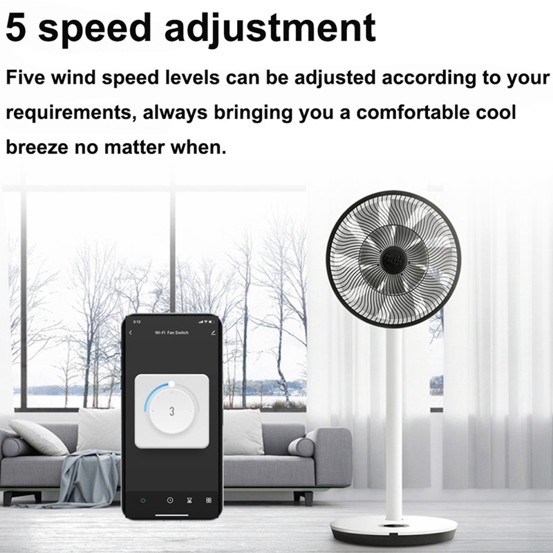 Smart Wifi Fan Switch 5 Speed  - Tuya Smart review and price